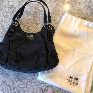 Black coach shoulder purse